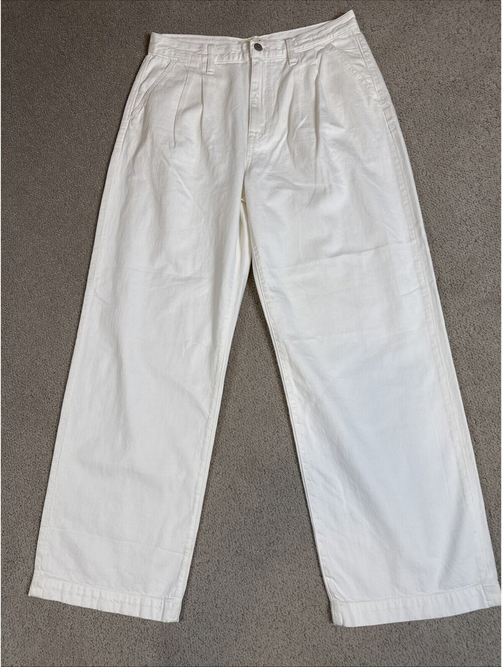 Madewell Baggy Straight Jeans White 30 X 30 NWT.    $108
